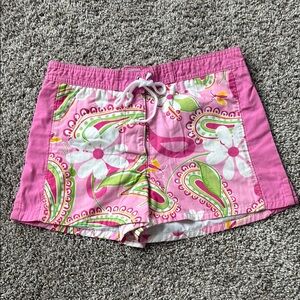 Girls White Label Vintage Lilly Pulitzer Board Shorts